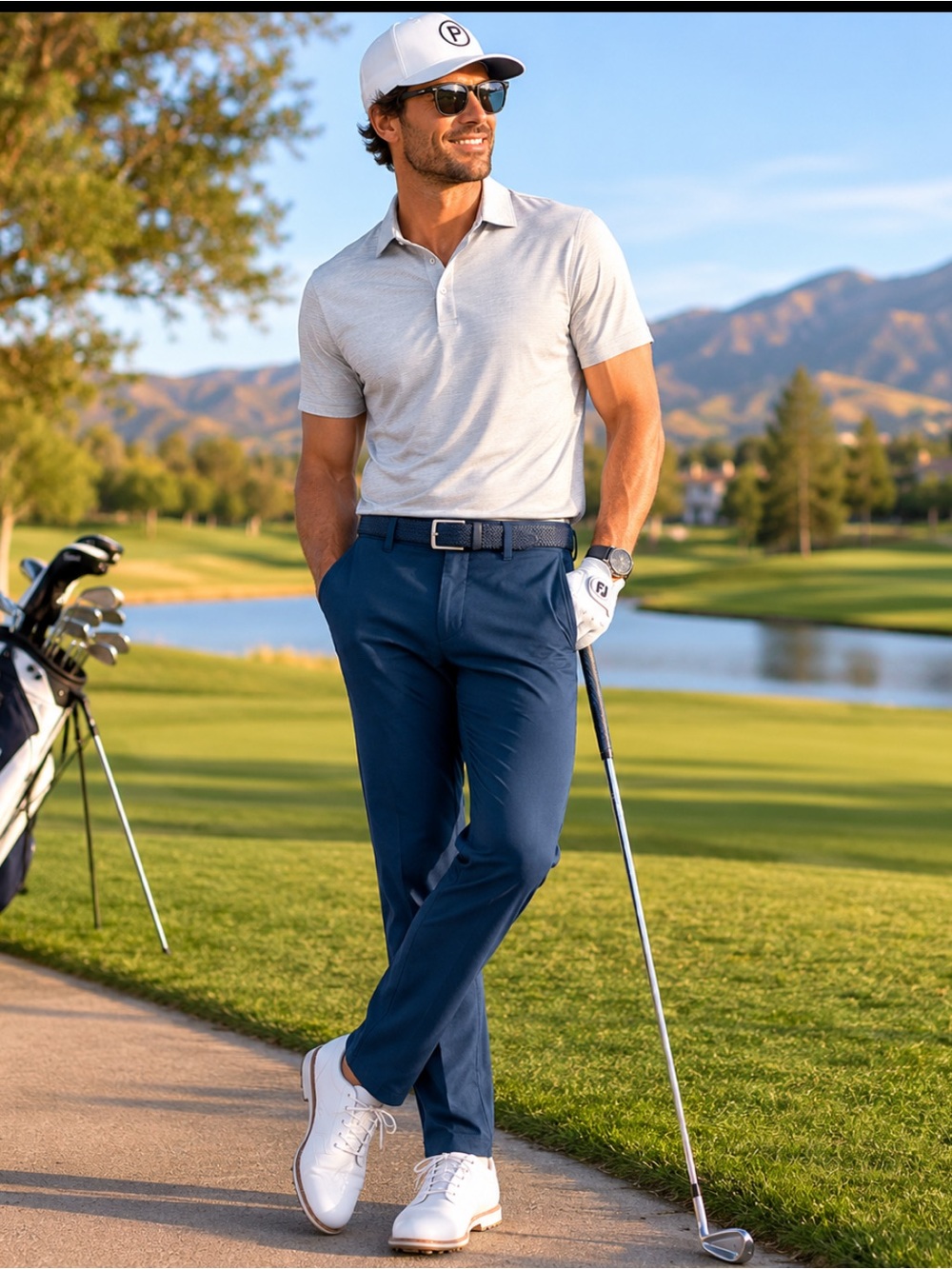 TravisMathew Blue Lightweight Performance Golf Pants Men’s 30